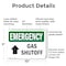 Signmission Gas Shutoff (Up Arrow) With Symbol, 10 in W x Rectangle, Plastic OS-2PACK-EM-P-710-L-10390 - alternate 7